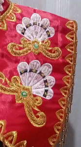 Renda Bordir Hiasan Dada Aksesoris Karnaval Dan Tari Adat Motif Enggang Kalimantan