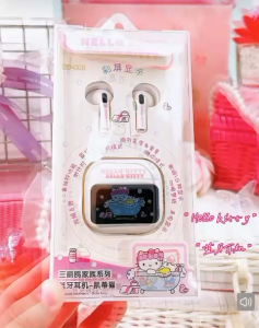 Authentic Sanrio TWS Wireless Earphones with Smart Touch Screen | Hello Kitty Kuromi Cinnamoroll Bluetooth 5.4 Earbuds Low Latency Gaming Headset