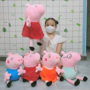 Gấu bông heo Peppa thú bông hoạt hình gia đình heo hồng đủ 4 thành viên lông mịn dễ thương cho bé Chất Liệu Vải Nhung Mềm Mịn Gấu Bông An Toàn Cho Trẻ Em - Lazada