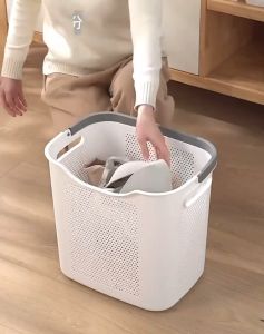 Laundry Basket Rattan Basket Japanese With Cover Dirty Clothes Basket Plastic