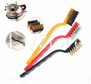 3-Piece Stainless Steel Kitchen Brush Set for Rust Removal and Cleaning