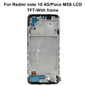 6.43 AMOLED LCD Display Touch Screen Panel Digitizer Cho Xiaomi POCO M5S 2207117BPG Tương Thích Với Note 10 4G Thay Thế Màn Hình