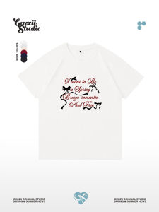 Áo Thun Nữ Tay Ngắn Dáng Rộng Thoải Mái Mùa Hè Thiết Kế Mới Guozii Micro Fatmm Vai Ngắn Tay Áo Cotton Pha Trộn Thường Ngày