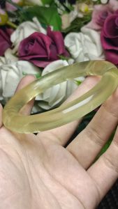 (Certificate) High Grade Brazil Citrine Crystal Stone Super shiny Bangle 58mm+-  (附证书）高货超闪巴西黄水晶手镯 58mm+-