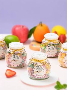 Discover the Timeless Delight: 1886 Sassas Glass Jar Mixed Fruit Flavored Hard Candy