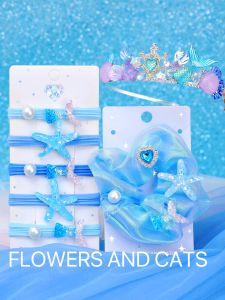 Princess Crown Hairband Girls Childrens Birthday Gift Fish Tail Snowflake Purple Kuroko Flower Cat Accessories