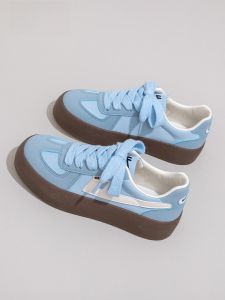 Giày thể thao nữ Warrior bằng vải màu xanh dương đế mềm