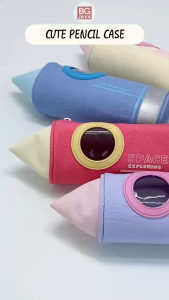 Cute Design Canvas Pencil Case Creative with Large Storage For Student Kotak Pensel