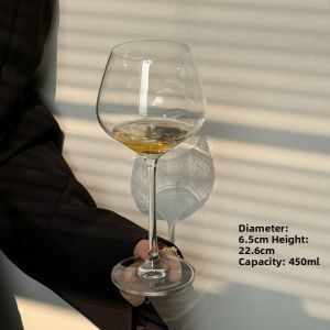 European Style Large Belly Red Wine Glass Crystal High Foot Wine Cup Big Size Burgundy Red Wine Glass Elegant Luxury Design