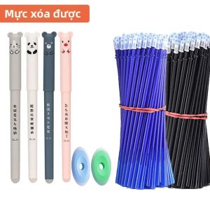 Bộ Bút Gel Xóa Được Kawaii 4 Màu Xanh Dương 2 Màu Đen 20 Màu Đỏ 0.35mm Mực Chống Thấm Đồ Dùng Học Tập Văn Phòng Phẩm Cho Học Sinh
