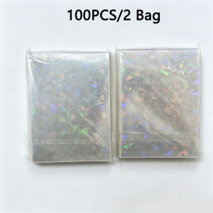 66x91mm Shattered Glass Holographic Laser Rainbow Card Protector Fit Pokemon Yugioh Kpop Photocard Sports Game Collectible Cards