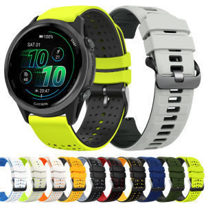 20/22mm Silicone Strap For Garmin Forerunner 570 265 255 245 165/Active 6/Venu 4 3 Sq2 Plus/Vivoactive 6 5 3 Bracelet Watchbands