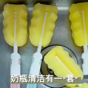 Baby Bottle Cleaner With Sponge Foam for Feeding Nipple Brush Set