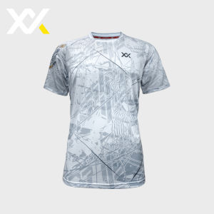 Áo Cầu Lông Mùa Hè MAXX Cổ Tròn in Họa Tiết Tay Ngắn Thoáng Khí Thấm Mồ Hôi Thời Trang Giải Đấu Quần Áo Thể Thao