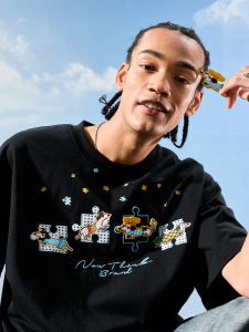 Embroidery Puzzle Dachshund Letter T-Shirt