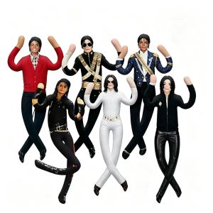 Bandai | 2026 New Style Michael Jackson Cosplay Prop Doll Plush Stuffed Figure Dolls Room Decoration Abstract Joint Mobility Props Gift