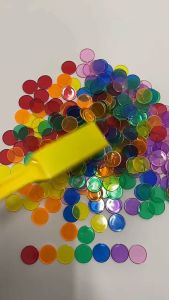 100PCS Plastic Color Magnetic Circular Sheet Physics Experiment Game Montessori Color Teaching Aids