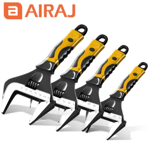 AIRAJ Adjustable Wrench (6/8/10/12 Inch) Hand Tool Large Opening Multi-function Open Mouth Universal Wrench Bathroom Plate Hand