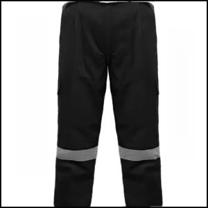 Pure Cotton Work Pants Reflective Strips Wear Resistant Loose Fit Mechanic Large Size Labor Protection Trousers for Mining