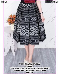 Rok tenun pendek model payung