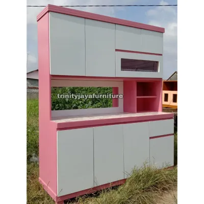 Lemari Sayur Rak Piring 4 Pintu Premium Bahan Teack 18ml Duco/trinityjayafurniture