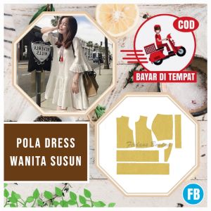 【COD】 Pola Dress Wanita Dewasa Susun | Pola Baju Wanita Lengkap | Pola Instan Dress | Pola Jiplak | Pola Jahitan Lengkap Firdaus Busana