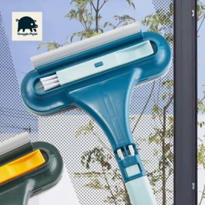 Window Screen Cleaning Brush Double-Sided Glass Curtain Net Wipe Cleaner Mop Dust Removal Retractable Long Handle Cleaning
