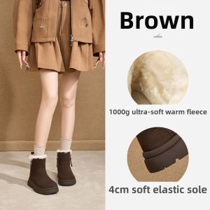 Josiny | Fleece Lined Thick Insulated Anti-Slip Womens Snow Boots