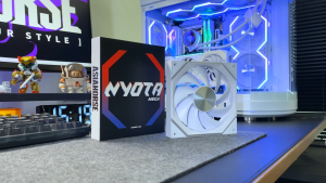พัดลมคอมพิวเตอร์ ขนาด 120/140mm [ Asiahorse Nyota Series 4-Pin Pwm ARGB Fan - White ]