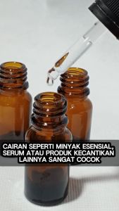 Botol Pipet Kaca Amber 10ml Segel Hitam High Quality
