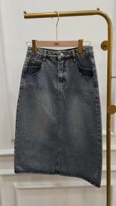 MKY CLOTHING ROK JEANS SAKU GRADASI DENIM KATUN