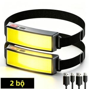 Đèn Pha LED COB 180 ° Đèn Pha Có 3 Chế Độ Tích Hợp Pin Sạc USB Chất Liệu Cao Su Dùng Cho Đi Bộ Đường Dài Và Cắm Trại