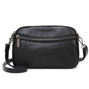 Soft Cowhide Mini Crossbody Bag Womens Fashionable Versatile Leather Single Shoulder Slant Bag Stylish Small Mobile Phone Bag