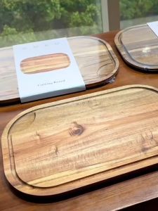 ❤️Ready stock Italian SMEG Acacia Wood Cutting Board Household Lacquer and Wax Free Solid Wood Cutting Board