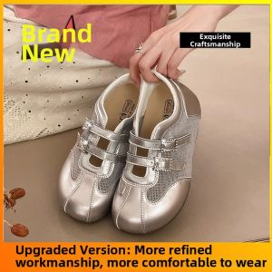 DINGMUYI | Elevated Silver Breathable Mesh Training Shoes For Women