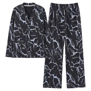 Bộ đồ ngủ MiiOW cho nữ vải cotton ren giữ ấm mềm mại dài tay