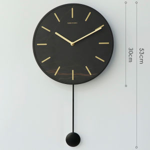 Minimalis Nordic siri dinding jam Swing seni jualan panas rumah ruang tamu jam mudah Retro kreatif INS hiasan dinding 30cm