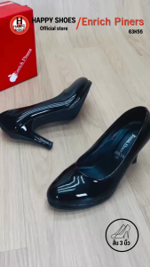 [🥇ของแท้100%🔢ไซส์ 36-41👠ส้น 3 นิ้ว] Enrich Piners รุ่น 63K55 รองเท้าคัทชูหนังเงา รองเท้านักศึกษา รองเท้าพิธีการ หนังเงา ทรงสวย สวมใส่สบาย