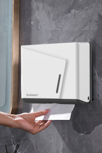 โรงแรมห้องน้ําเชิงพาณิชย์ติดผนังผ้าเช็ดมือกล่องกระดาษกันน้ําไม่มีเจาะห้องน้ําผู้ถือเนื้อเยื่อพลาสติกชั้นวางผ้าขนหนูกระดาษ