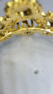 fashionthai jewerly Accessories  รัดแขนฉลุดอกพิกุลทองเพชรขาว ไซส์ใหญ่