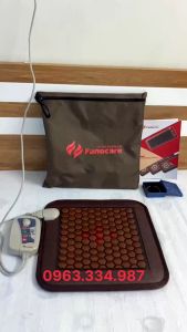 Thảm/Nệm đá nhiệt nóng HQ Fanocare kèm 5 đèn lazer KT 45*45cm (Tặng kèm 1 vòng tay đá tourmaline)