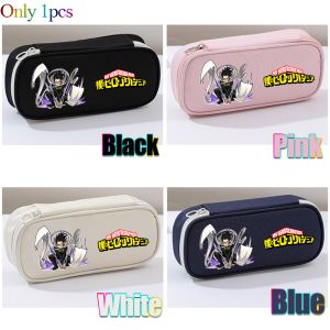 Bandai | Anime My Hero Academia Multi-layer Student Pencil Bag Izuku Oxford Cloth Pencil Box Stationery Storage Blue Black White pink