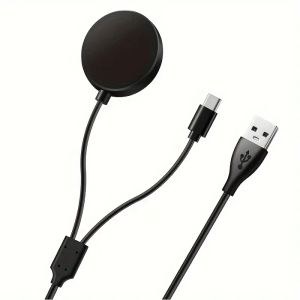 2-in-1 Charger for Samsung Galaxy Watch 7/6/5/5 Pro USB-C Smartwatch and Smartphone Charger Replacement Charging Base Cable
