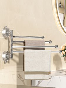 Giá Treo Khăn Treo Tường Không Cần Đinh Giá Để Đồ Phòng Tắm Giá Để Khăn Xoay Nhiều Thanh Giá Để Đồ Bằng Nhựa Giá Để Đồ Trong Nhà Tắm