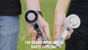 3000mAh 100 Gear Strong Wind Turbo Handheld Fan USB Rechargeable Mini Hand Fan Digital Display Turbo Fan Portable High Speed Cooling Fan For Outdoor