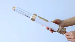 KONKO 7 In 1 Hair Dryer Brush Brushless High Speed Hair Dryer with Diffuser Ionic Blow Dryer Hot Air Styling Comb Auto Hair Curler