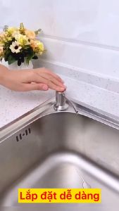 Vòi hút nước rửa chén tiện dụng đầu vòi chống rỉ xoay 360 tặng kèm giá để đồ