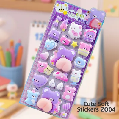 Panda Pressure-relieving Sticker Soft Cute Pressable Cartoon Stickers for squishy stickers
