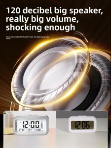 MONLEYTA | Smart Alarm Clock Powerful Wake-Up Tool For Students Multifunctional Electronic Time Clock Creative Pearl White Color For Girls