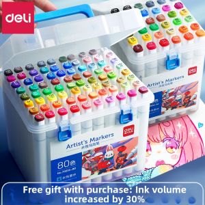 deli | Non-Toxic Water-Soluble Markers 48 Colors